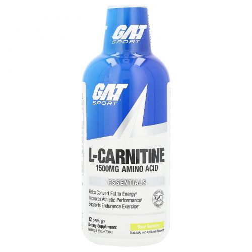 GAT, L-карнитин, аминокислота, жевательная конфета, 1500 мг, 473 мл (16 унций)