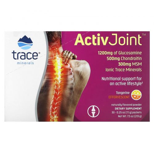 Trace Minerals ®, ActivJoint, шипучий, с мандарином, 30 пакетиков по 7,1 г (0,25 унции)