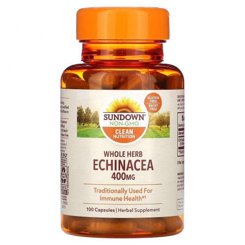 Sundown Naturals, Эхинацея, 400 мг, 100 капсул
