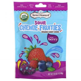 Torie & Howard, Sour Chewie Fruities, органические жевательные конфеты, с кислинкой, 113,40 г (4 унции)