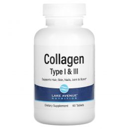 Lake Avenue Nutrition, Hydrolyzed Collagen Type 1 & 3, 1,000 mg, 60 Tablets