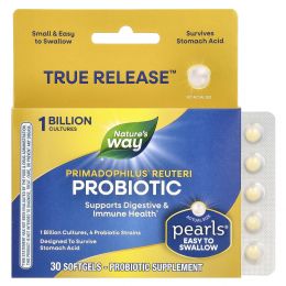 Nature's Way, Пробиотик Primadophilus Reuteri, 30 мягких таблеток