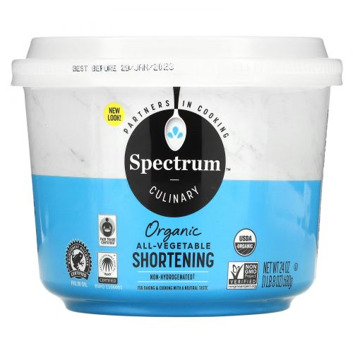 Spectrum Naturals, Органический растительный кулинарный жир, 24 унций (680 g)