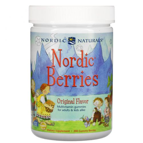 Nordic Naturals, Северные ягоды, Мультивитамины в жевательных таблетках, 200 штук