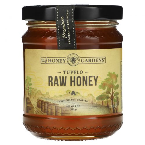Honey Gardens, тупеловый необработанный мед, 255 г (9 унций)