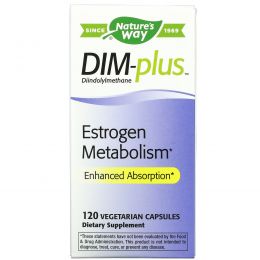 Nature's Way, DIM-plus, с формулой, улучшающей метаболизм эстрогенов, 120 капсул