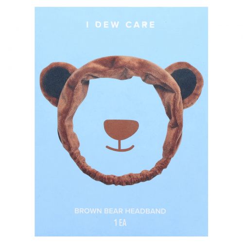 I Dew Care, повязка на голову с бурым медведем, 1 шт.