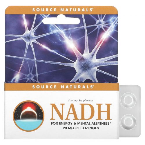 Source Naturals, НАДН, 20 мг, 30 подъязычных таблеток