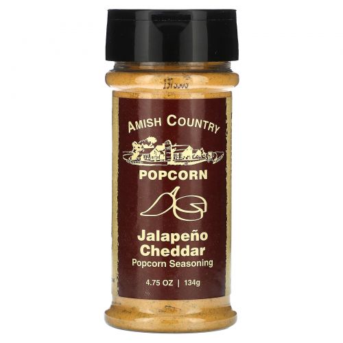 Amish Country Popcorn, Попкорн, халапеньо и чеддер, 134 г (4,75 унции)