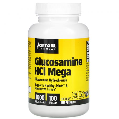 Jarrow Formulas, Глюкозамин мега-HCI , 1000 мг, 100 таблеток
