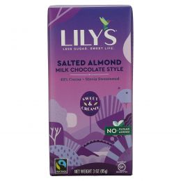 Lily's Sweets, 40% Chocolate, Salted Almond Milk, 3 oz (85 g)