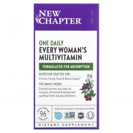 New Chapter, Every Woman's One Daily Multi, 96 вегетарианских таблеток