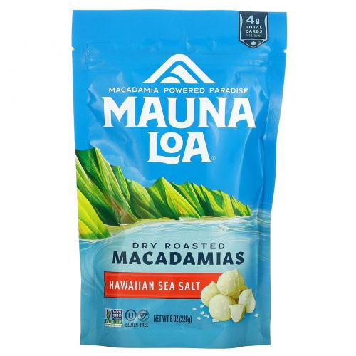Mauna Loa, Dry Roasted Macadamias, гавайская морская соль, 226 г (8 унций)