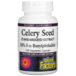 Natural Factors, Celery Seed Standardized Extract, 120 Vegetarian Capsules