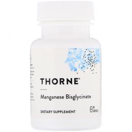 Thorne Research, Марганец бисглицинат, 60 растительных капсул
