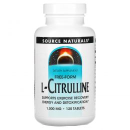 Source Naturals, L-цитруллин, в свободной форме, 120 таблеток