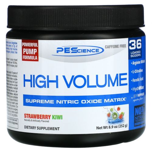 PEScience, High Volume, Supreme Nitric Oxide Matrix, клубника и киви, 252 г (8,9 унции)
