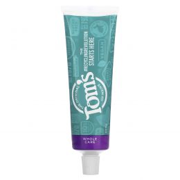 Toms of Maine, Whole Care, Natural Anticavity Toothpaste with Fluoride, Peppermint, 4.0 oz (113 g)