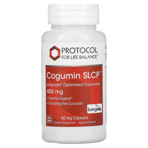 Protocol for Life Balance, Curcumin SLCP, Longvida Optimized Curcumin, 400 mg, 50 Veg Capsules