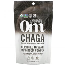 Organic Mushroom Nutrition, Чага, грибной порошок, 3.57 унций (100 г)