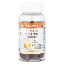 Vitamatic, 15 Days Cleanse, жевательные мармеладки, натуральный апельсин, 30 жевательных таблеток
