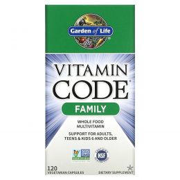 Garden of Life, Vitamin Code Family, 120 вегетарианских капсул