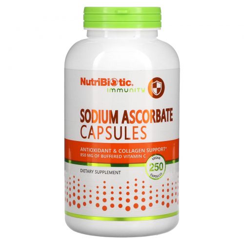 NutriBiotic, Immunity, Sodium Ascorbate, 250 Vegan Capsules