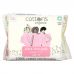 Cottons, 100% Natural Cotton Coversheet, Ultra-Thin Pads with Wings, Super, 12 Pads