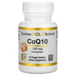California Gold Nutrition, CoQ10, 100 мг, 30 мягких капсул в растительной оболочке