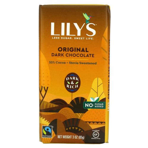 Lily's Sweets, Dark Chocolate, Original,  3 oz (85 g)