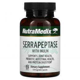 NutraMedix, Serrapeptase with Inulin, 120 Vegetable Capsules