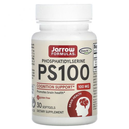 Jarrow Formulas, Фосфатидилсерин 100, 100 мг, 30 капсул