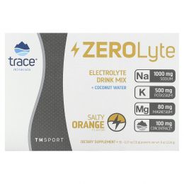 Trace Minerals ®, Смесь для приготовления напитков с электролитами ZeroLyte, соленый апельсин, 30 пакетиков по 7,6 г (0,27 унции)