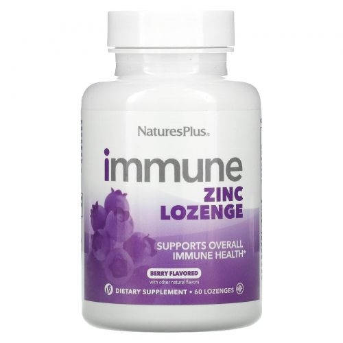 Nature's Plus, Immune Zinc, Berry, 60 Lozenges