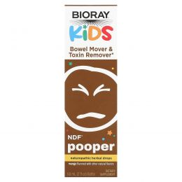 BioRay Inc., NDF "Pooper", стимуляция работы кишечника и вывод токсинов, для детей, вкус манго, 2 жид.унции(60 мл)