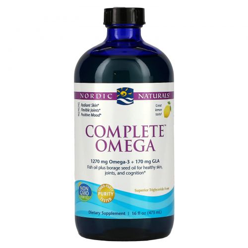 Nordic Naturals, Complete Omega, со вкусом лимона, 16 жидких унций (473 мл)