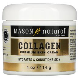 Mason Naturals, Крем для лица и тела с коллагеном, с запахом груши, 4 унции (114 г)