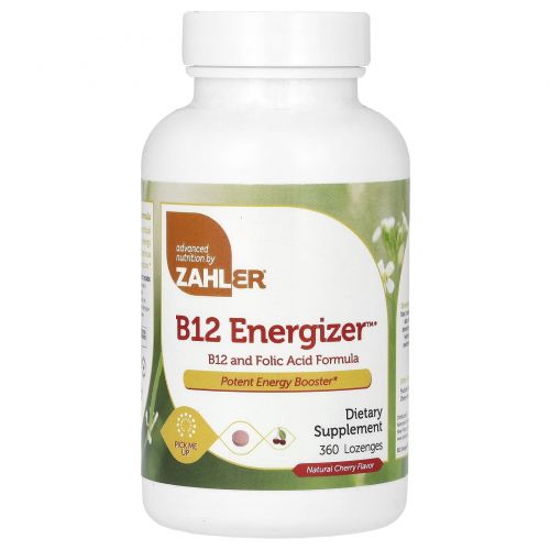 Zahler, B12 Energizer, Advanced B12 Formula, Natural Cherry Flavor, 360 Lozenges