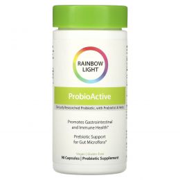 Rainbow Light, ProbioActive, формула на основе продуктов питания, 90 капсул быстрого высвобождения