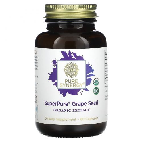 The Synergy Company, Pure Synergy, Organic Super Pure Grape Seed Organic Extract , 60 Organic Veggie Caps