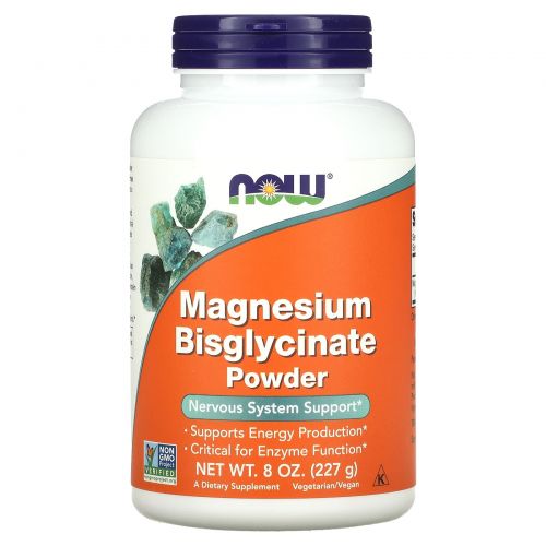 Now Foods, Magnesium Bisglycinate Powder, 250mg, 8oz