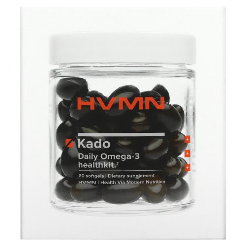 HVMN, Kado, ежедневный набор для здоровья с омега-3, 60 мягких таблеток