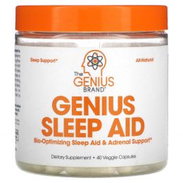 The Genius Brand, Genious Sleep Aid, 40 растительных капсул