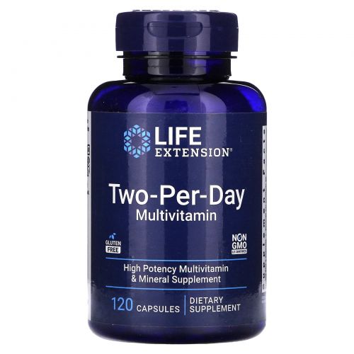 Life Extension, мультивитамины для приема два раза в день, V2, 120 капсул