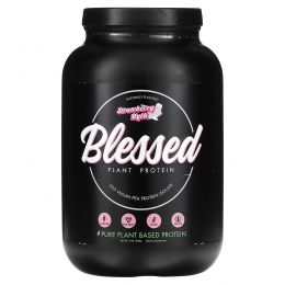 Blessed, Растительный протеин, клубничный молочко, 948 г (2,1 фунта)