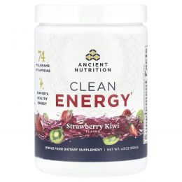 Ancient Nutrition, Clean Energy, клубника и киви, 121,8 г (4,3 унции)