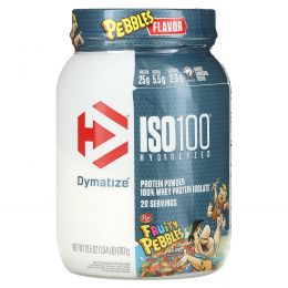 Dymatize, Гидролизованный ISO 100, 100% изолят сывороточного протеина, фруктовые шарики, 600 г (1,3 фунта)