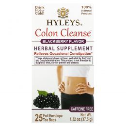 Hyleys Tea, Colon Cleanse, Blackberry , 25 Tea Bags, 1.32 oz (37.5 g)