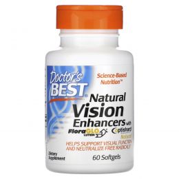 Doctor's Best, Природные стимуляторы зрения (Best Natural Vision Enhancers), 60 мягких таблеток