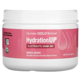 California Gold Nutrition, HydrationUP, порошок для приготовления электролитического напитка, смесь ягод, 227 г (8 унций)